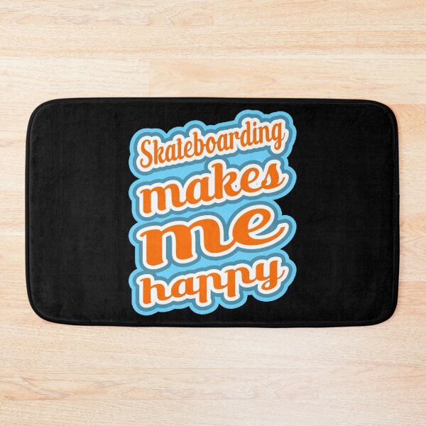 Item preview, Skateboarding makes me happy - text only design designed and sold by BRU Design.