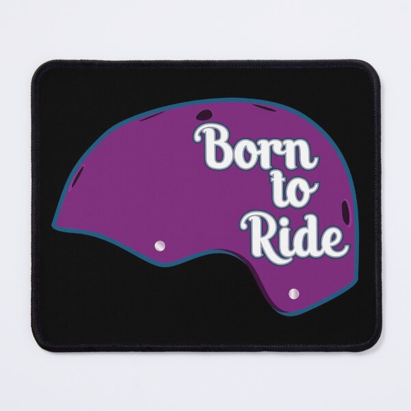 Item preview, Skateboard helmet - Born to ride - solid purple designed and sold by BRU Design.