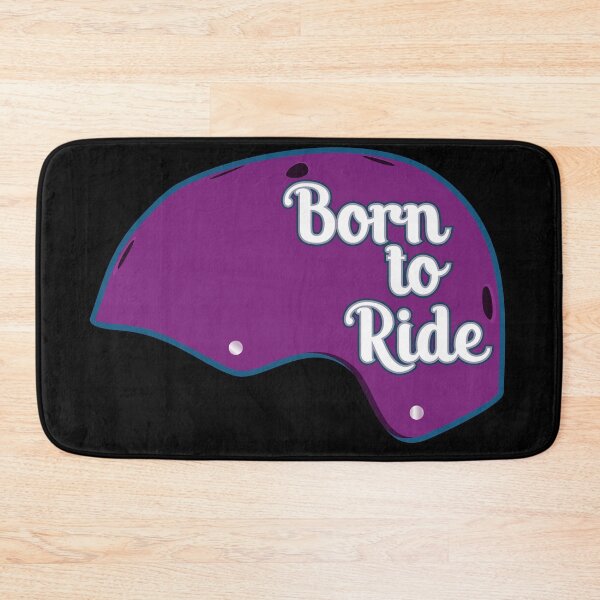 Item preview, Skateboard helmet - Born to ride - solid purple designed and sold by BRU Design.