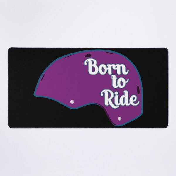 Item preview, Skateboard helmet - Born to ride - solid purple designed and sold by BRU Design.