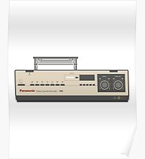 Retro VHS Player Video Cassette 80s Electronics Poster