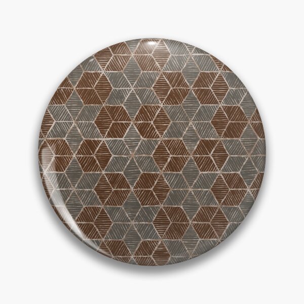 Item preview, Hexastar Hand Drawn Pattern - Grey & Brown designed and sold by Jana Šlesaríková.