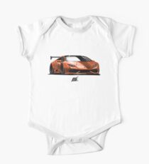 naquash design lamborghini huracan - orange and black top One Piece - Short Sleeve
