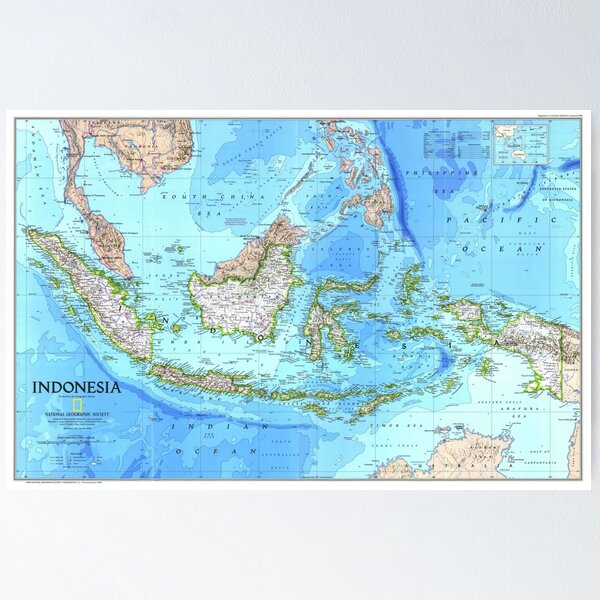 Item preview, "Indonesia: 1996 / Present - Detailed Map ... designed and sold by MOUNTAINS on FIRE.