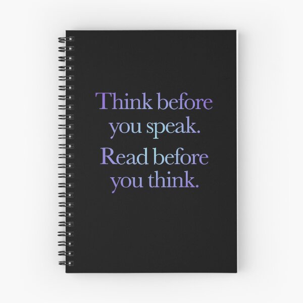 Item preview, Think before you speak. Read before you think. v.2 designed and sold by x1brett.