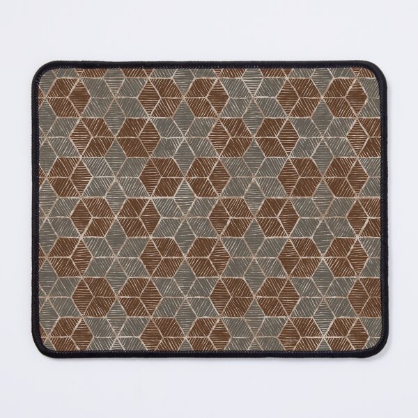 Item preview, Hexastar Hand Drawn Pattern - Grey & Brown designed and sold by Jana Šlesaríková.