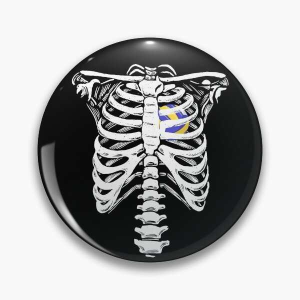 Artikelvorschau, Volleyball Heart Skeleton Ribcage Halloween Love Volley Ball Gear entworfen und verkauft von DynamicDesign.
