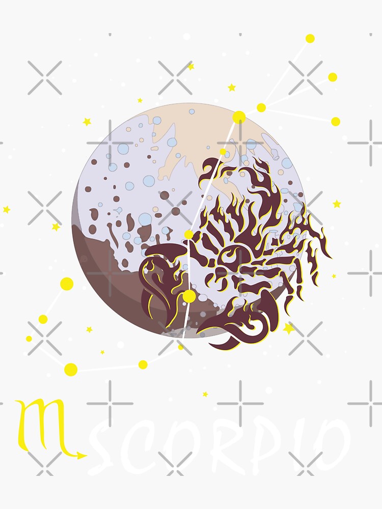 "Scorpio Zodiac Sign Ruled by the Pluto" Sticker by KewlMix