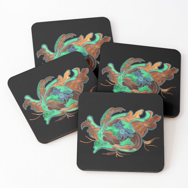 Item preview, Abstract Green and Bronze Orchid designed and sold by Sebastian Grafmann.