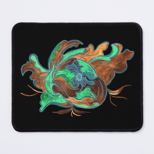 Item preview, Abstract Green and Bronze Orchid designed and sold by Sebastian Grafmann.