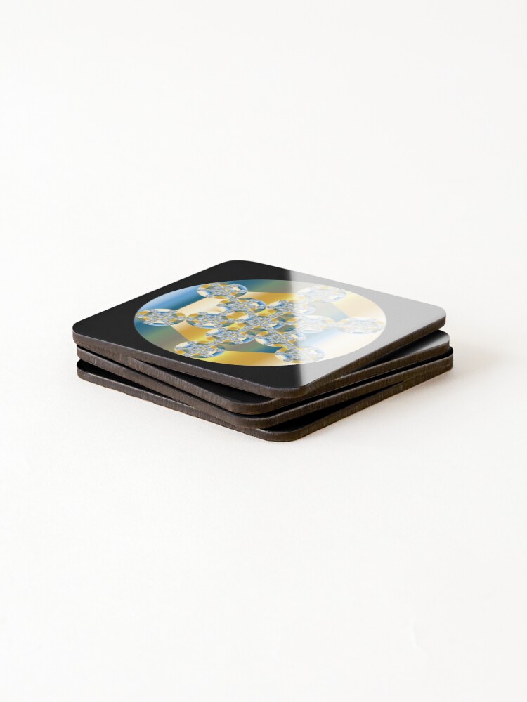 Thumbnail 4 of 5, Coasters (Set of 4), Metatrons Cube: Trinity. designed and sold by InfinitePathArt.