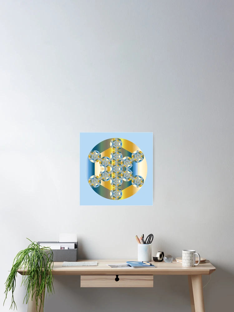 Thumbnail 2 of 3, Poster, Metatrons Cube: Trinity. designed and sold by InfinitePathArt.