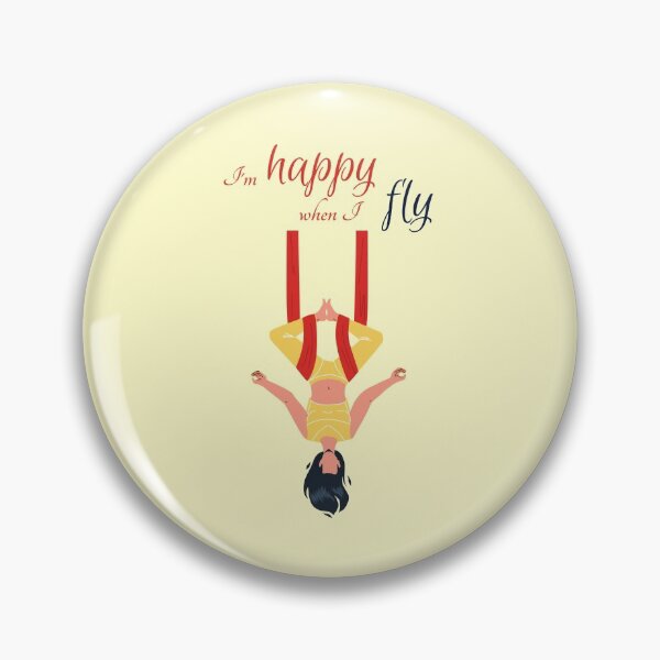 Item preview, I'm happy when I fly, Antigravity Yoga print designed and sold by trendingatees.