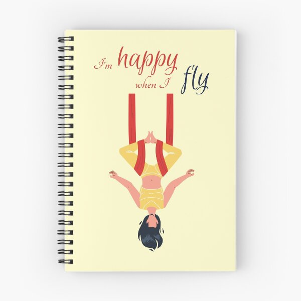 Item preview, I'm happy when I fly, Antigravity Yoga print designed and sold by trendingatees.