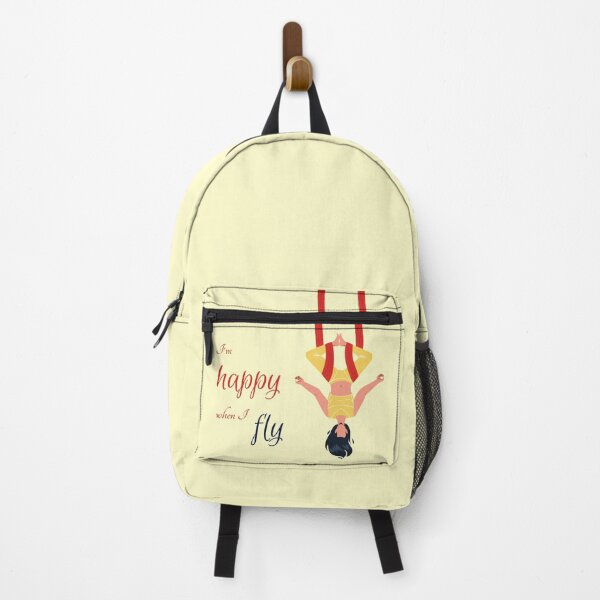 Item preview, I'm happy when I fly, Antigravity Yoga print designed and sold by trendingatees.