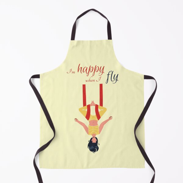 Item preview, I'm happy when I fly, Antigravity Yoga print designed and sold by trendingatees.