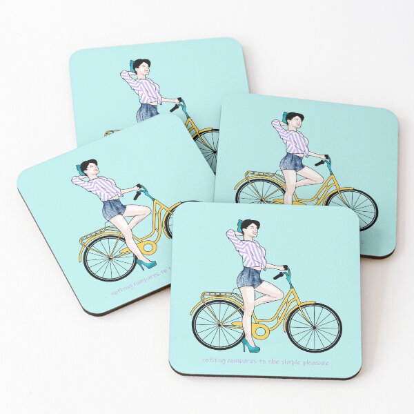 Item preview, girl with bike designed and sold by Half Mess.