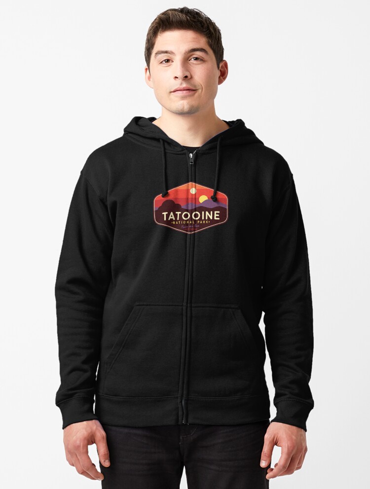 Thumbnail 1 of 5, Zipped Hoodie, Tatooine National Park - Twice the Fun, Twice the Fun! designed and sold by magrodanny.