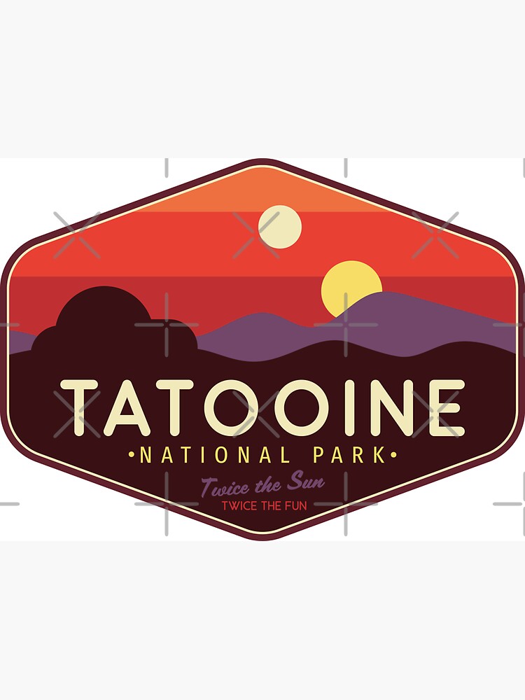 Thumbnail 3 of 3, Magnet, Tatooine National Park - Twice the Fun, Twice the Fun! designed and sold by magrodanny.