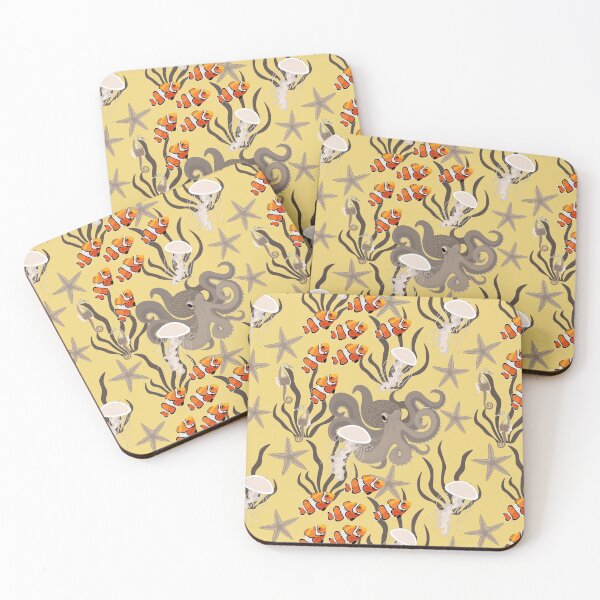 Item preview, Underwater life, clown fish, octopus, starfish, jellyfish, seahorse. designed and sold by Natalya Alexandrou.