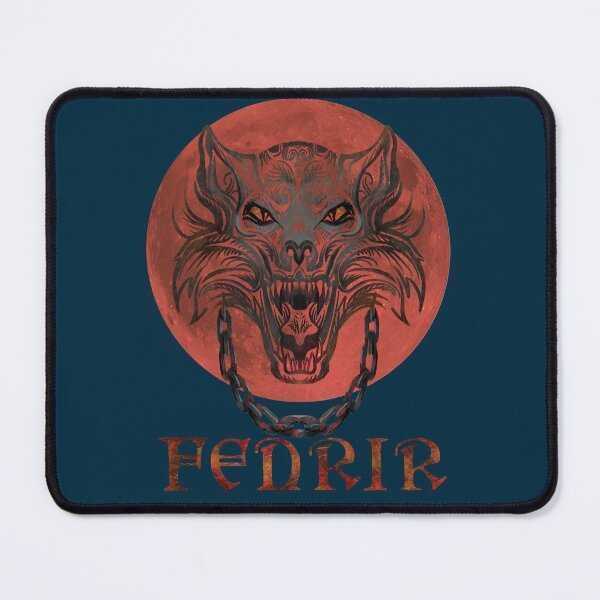 Item preview, Fenrir Viking Norse Wolf Monster With Bloody Moon designed and sold by Desha001.