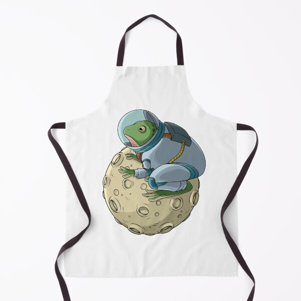 Item preview, Frog astronaut sitting on the moon illustration designed and sold by kanvasdesign.