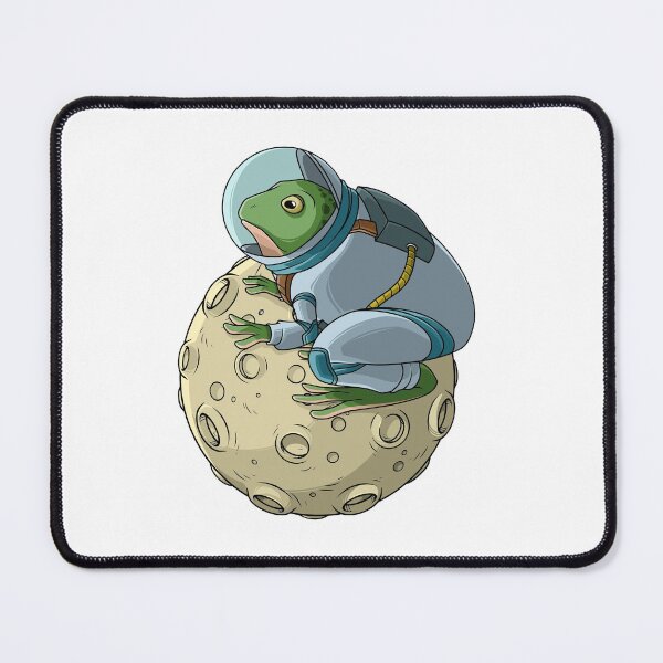 Item preview, Frog astronaut sitting on the moon illustration designed and sold by kanvasdesign.