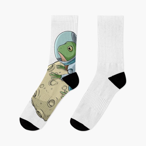 Item preview, Frog astronaut sitting on the moon illustration designed and sold by kanvasdesign.