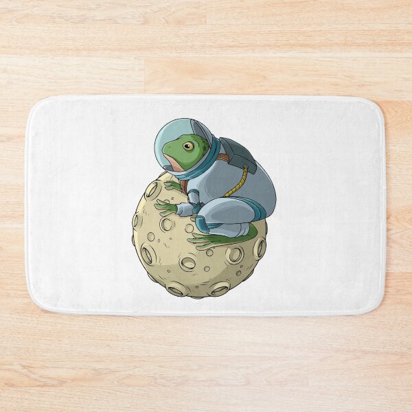 Item preview, Frog astronaut sitting on the moon illustration designed and sold by kanvasdesign.