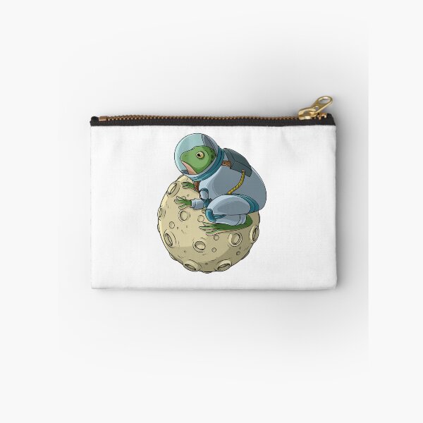 Item preview, Frog astronaut sitting on the moon illustration designed and sold by kanvasdesign.