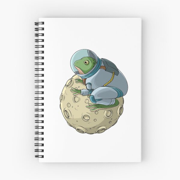 Item preview, Frog astronaut sitting on the moon illustration designed and sold by kanvasdesign.
