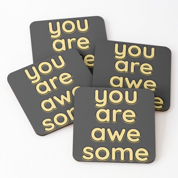 Item preview, You Are Awesome - Gold on Black designed and sold by simpleones.