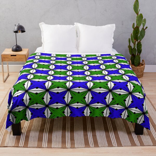 Item preview, Abstract geometric pattern - green and blue. designed and sold by K.S ART.