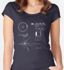 Camiseta entallada de cuello ancho The Golden Record (Voyager)