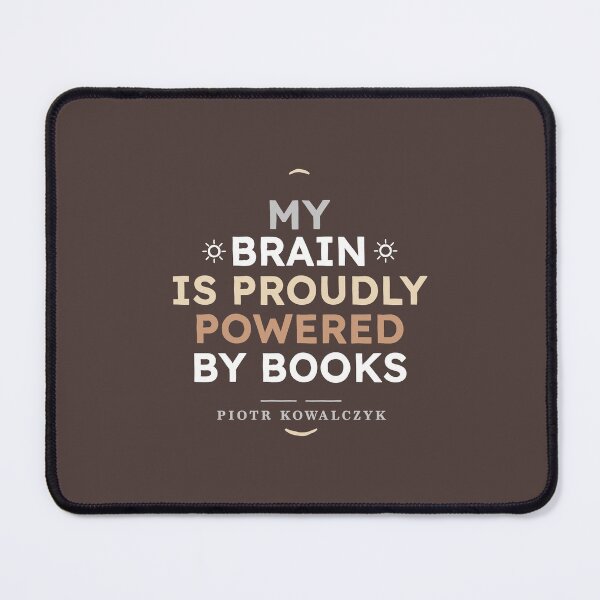 Item preview, Brain Powered by Books Quote designed and sold by Geek Updated.