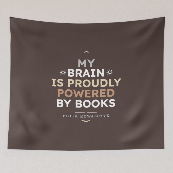 Item preview, Brain Powered by Books Quote designed and sold by Geek Updated.