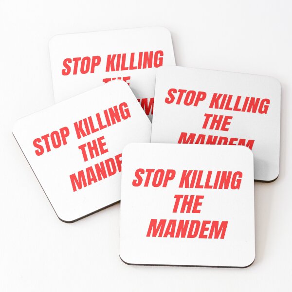 Item preview, Copy of STOP KILLING THE MANDEM (RED & WHITE version) designed and sold by bluAvocado.
