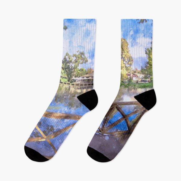Item preview, Paseo marítimo del lago Weeroona acuarela designed and sold by Steven Jodoin.
