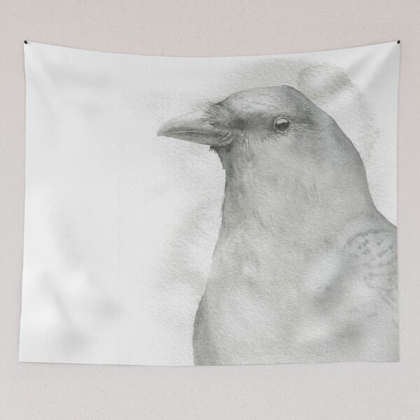 Item preview, Copy of american crow watercolor portrait designed and sold by L'Atelier Oranjade.