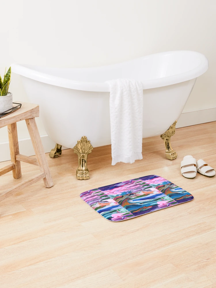 Thumbnail 2 of 6, Bath Mat, sunset agate designed and sold by InfinitePathArt.