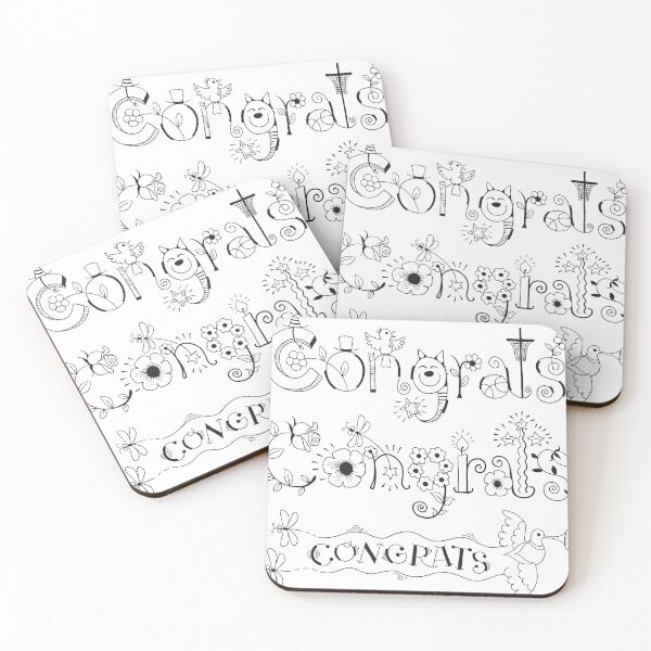 Item preview, Congratulations .Hand drawn lettering designed and sold by fairytaleprints.