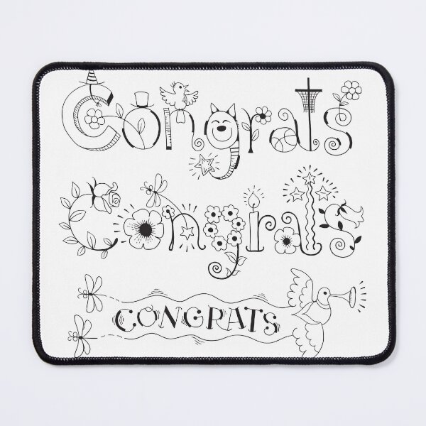 Item preview, Congratulations .Hand drawn lettering designed and sold by fairytaleprints.