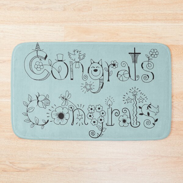 Item preview, Congratulations .Hand drawn lettering designed and sold by fairytaleprints.
