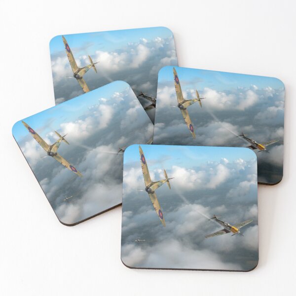 Item preview, Battle of Britain Spitfire shoots down Messerschmitt Bf 109 designed and sold by Flight Artworks.