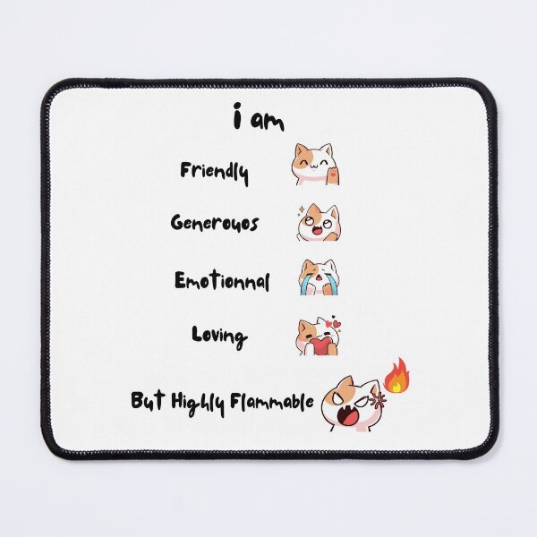 Item preview, Cats Personnality - Cute but Highly Flammable designed and sold by Sarashelle.