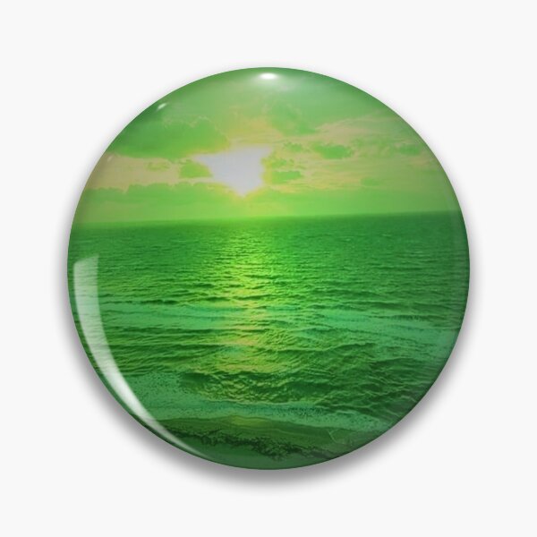 Item preview, Green coastal sunrise designed and sold by SoWavyByrd1.