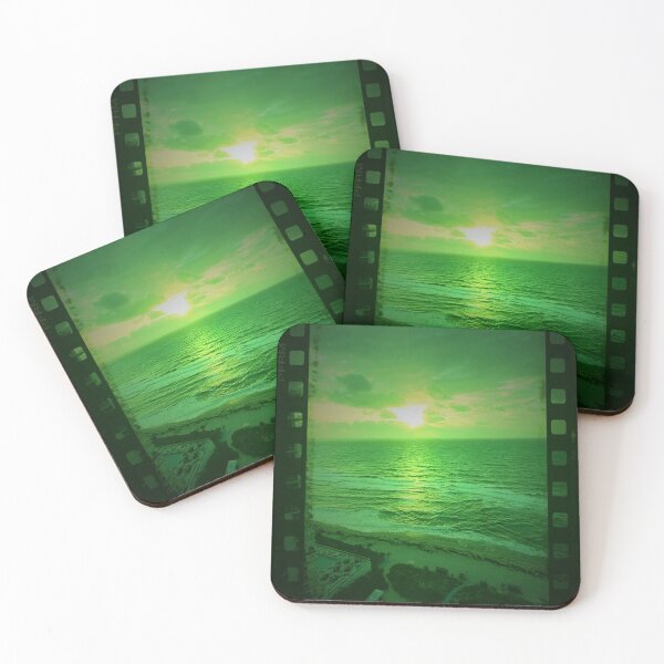 Item preview, Green coastal sunrise designed and sold by SoWavyByrd1.