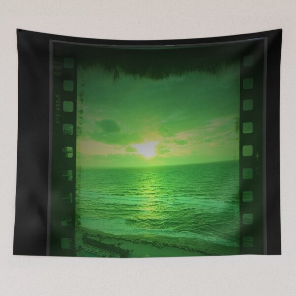 Item preview, Green coastal sunrise designed and sold by SoWavyByrd1.