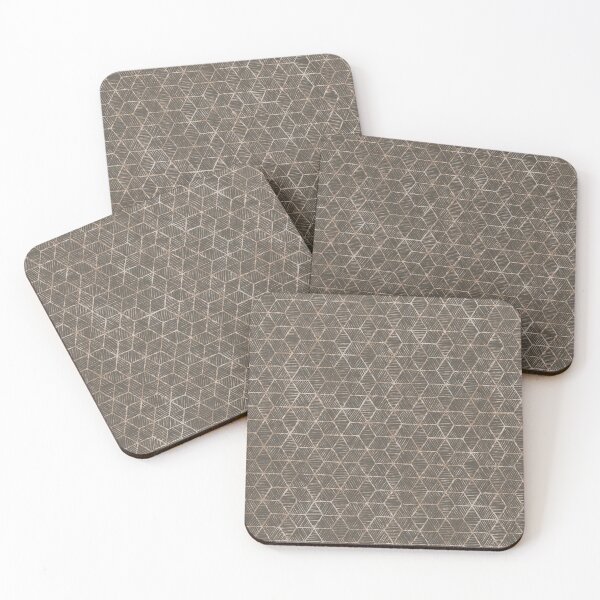 Item preview, Diamond & Hexagon Hand Drawn Pattern - Grey designed and sold by Jana Šlesaríková.