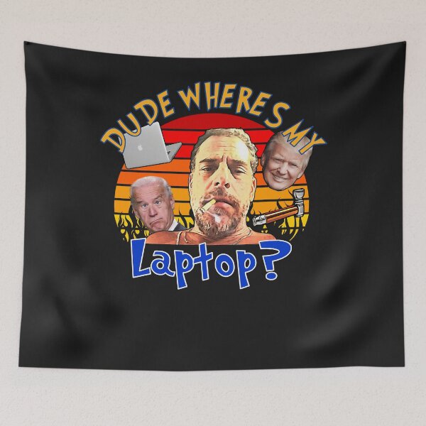Item preview, Hunter Biden - Dude Where’s My Laptop Sticker designed and sold by hurdsonia.